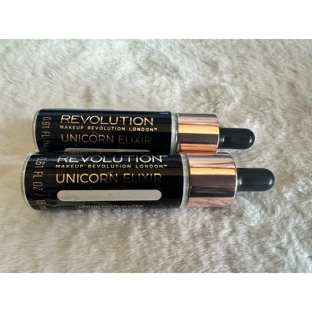 Revolution‎ Unicorn Elixir Liquid Highlighter 0.61 oz 2 Pack New